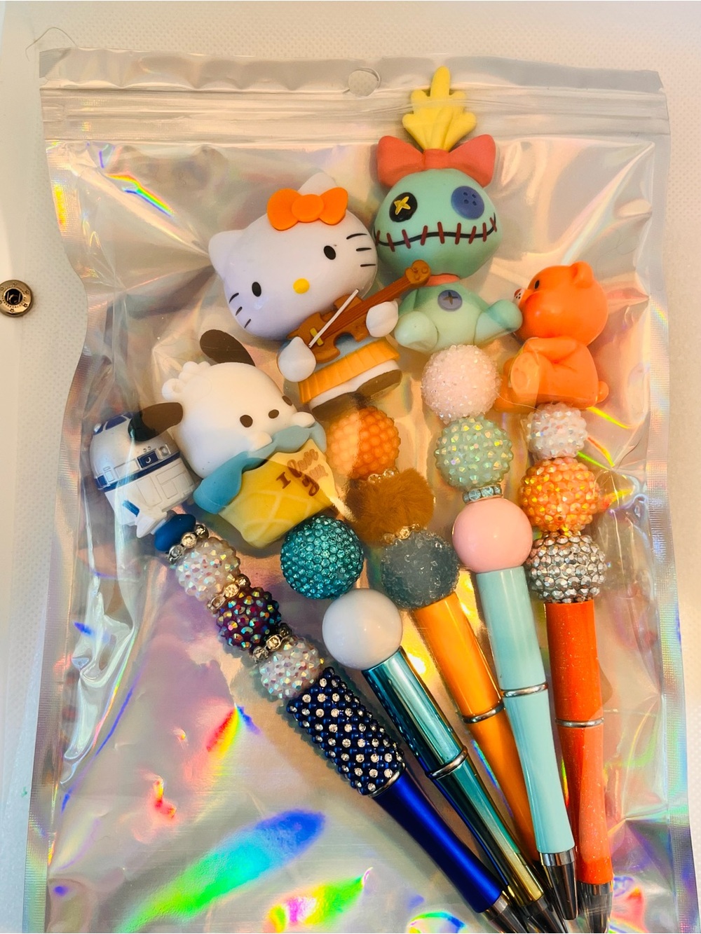 Orders Character Bead Pens – Cartoon Styles, Multi-Color, phone , key chains